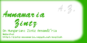 annamaria zintz business card
